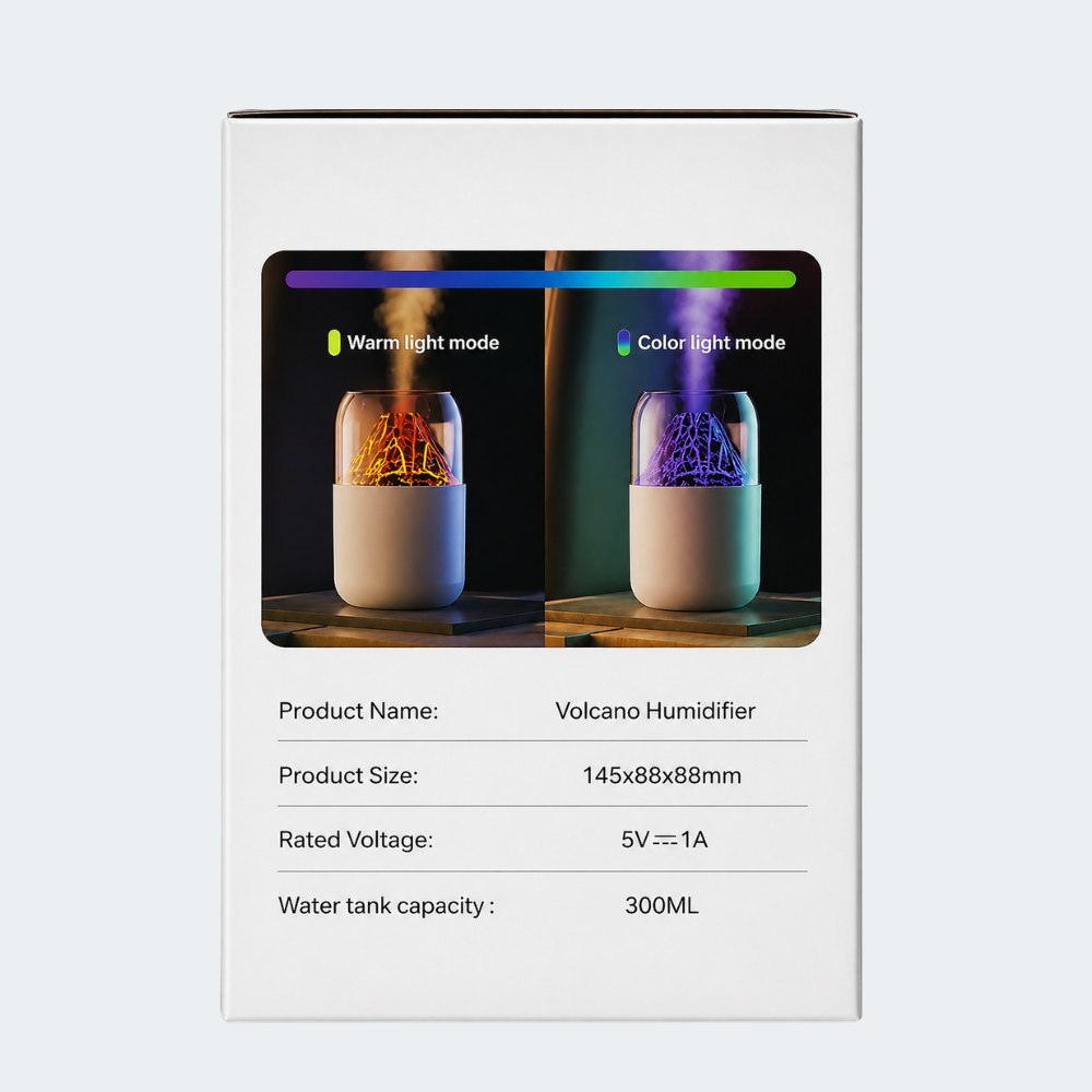 Humidificador Volcán LED 300ml