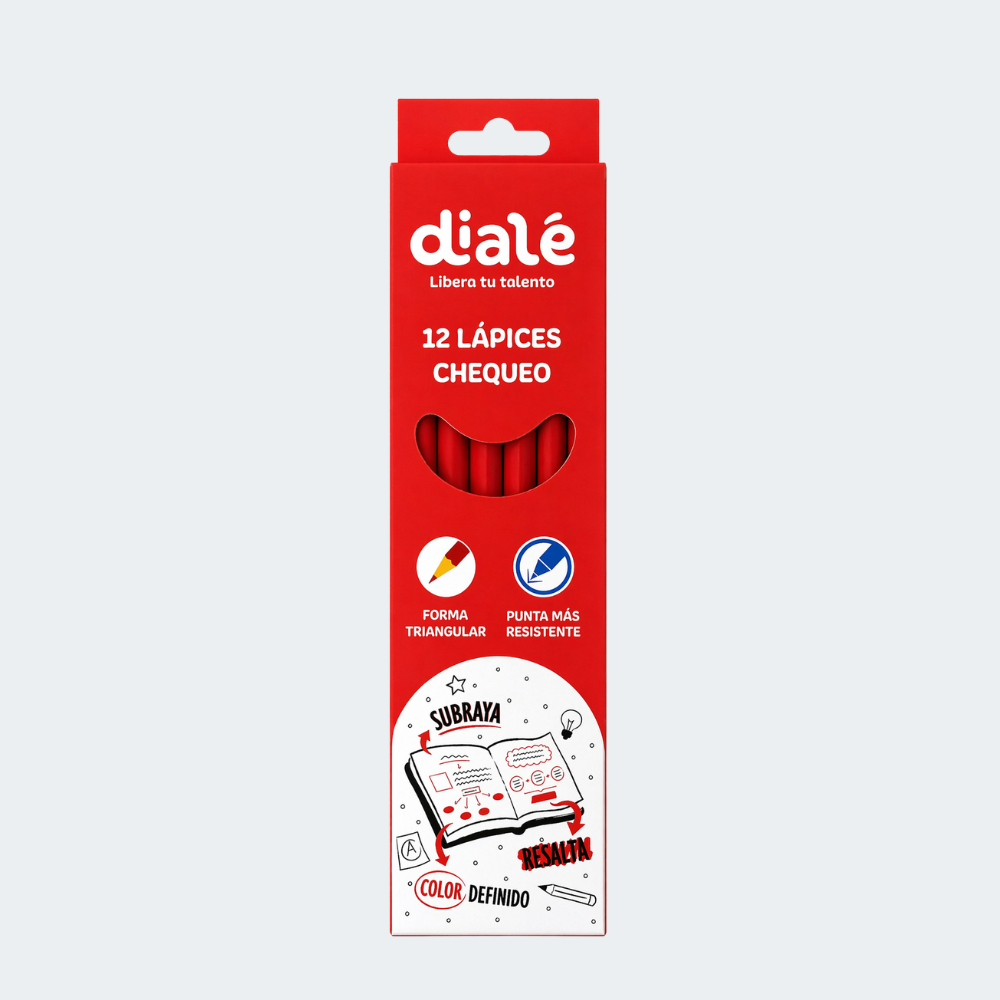 Lápiz Chequeo Rojo Dialé x12