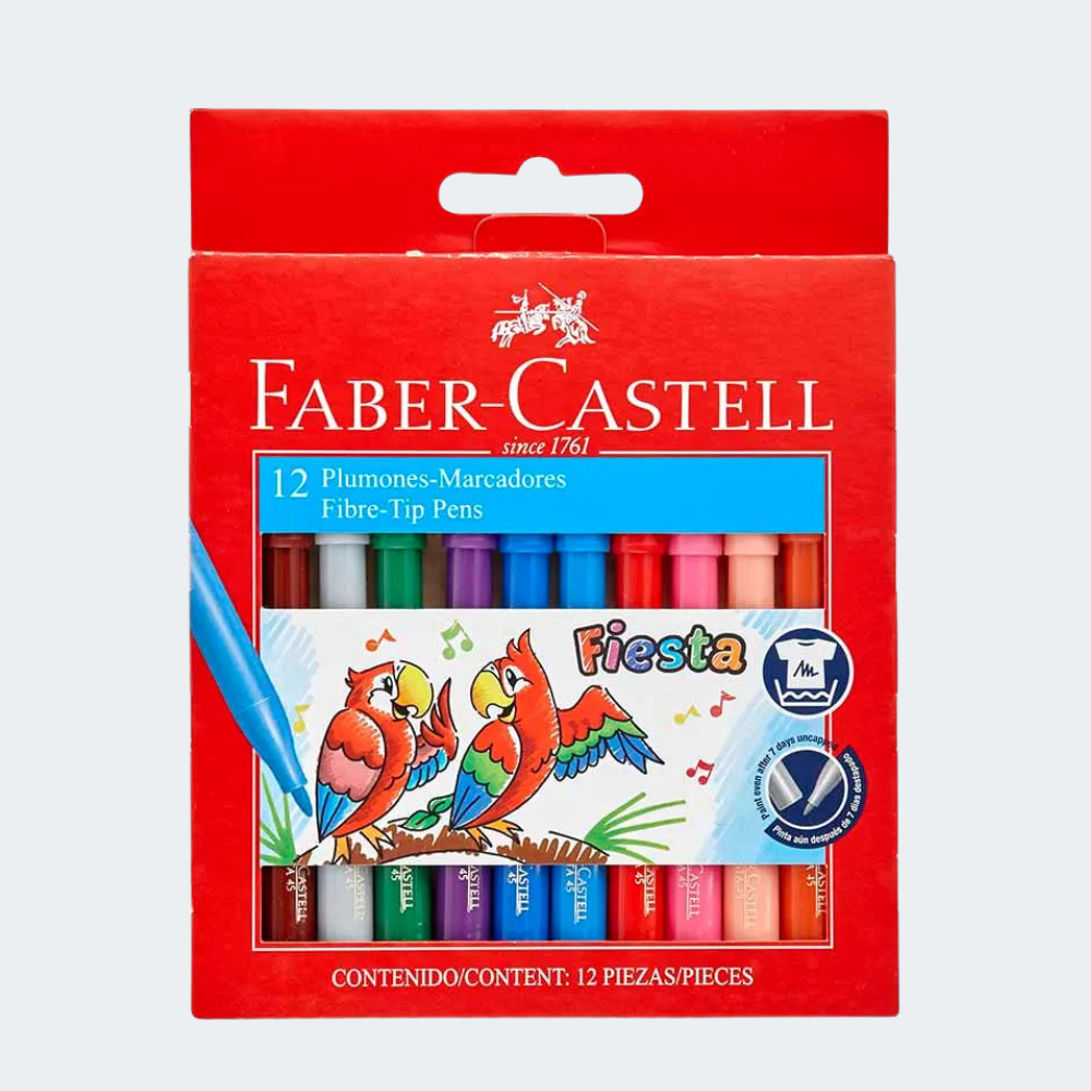 Plumones Faber-Castell Fiesta x12