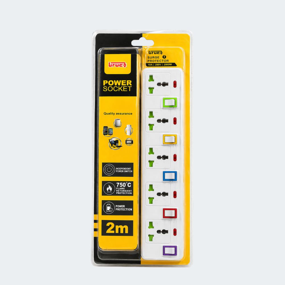 Extensión Eléctrica True 5 Tomas 2m