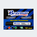 Marcador Permanente Braymar Negro x12