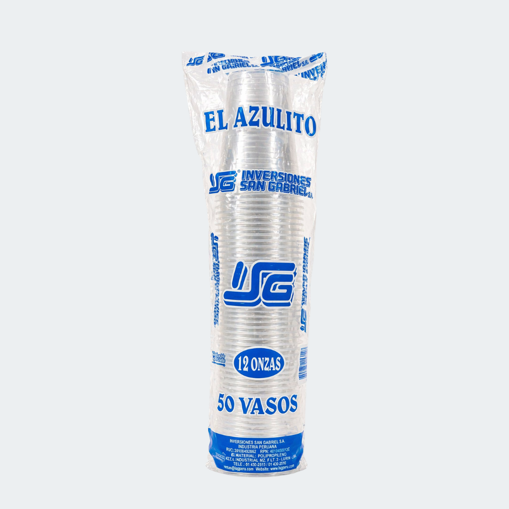 Vasos Descartables Transparentes 12 oz x50