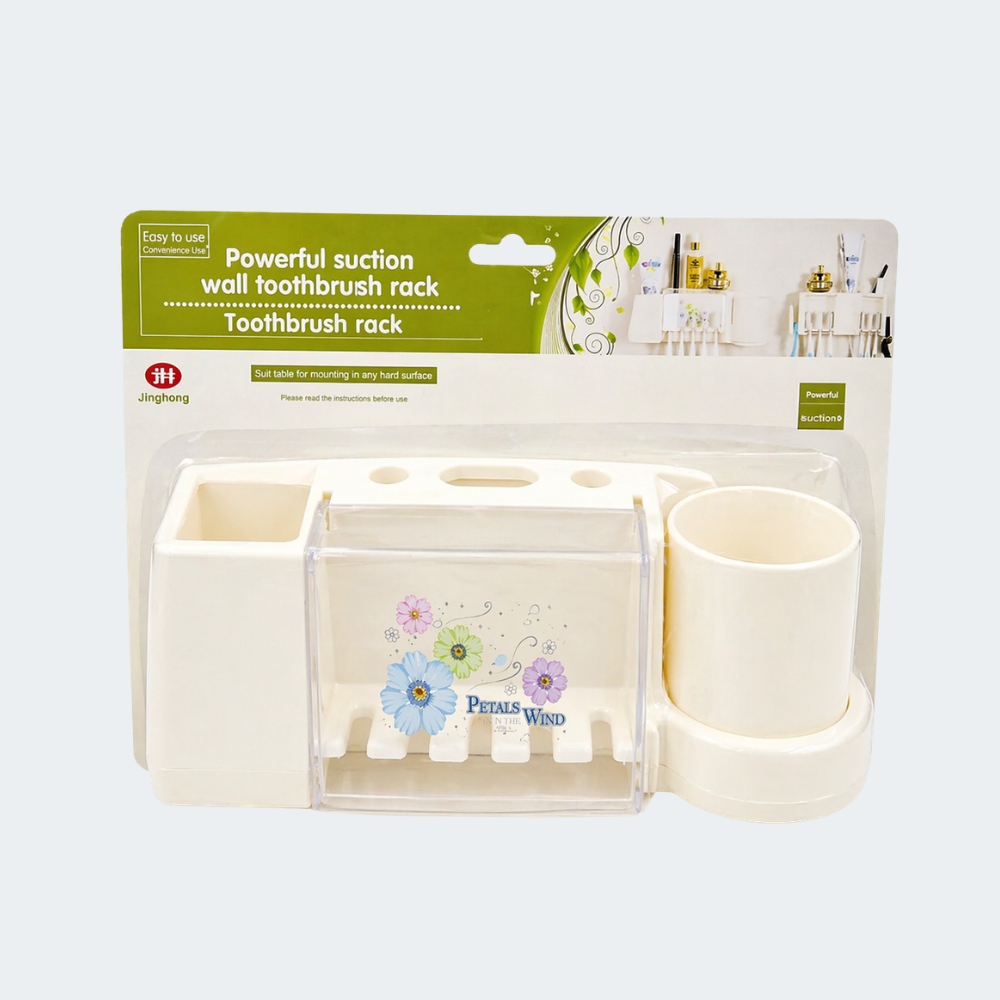 Organizador de Cepillos Dental de Pared con Porta Vasos