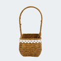 Canasta Decorativa De Mimbre Con Asa