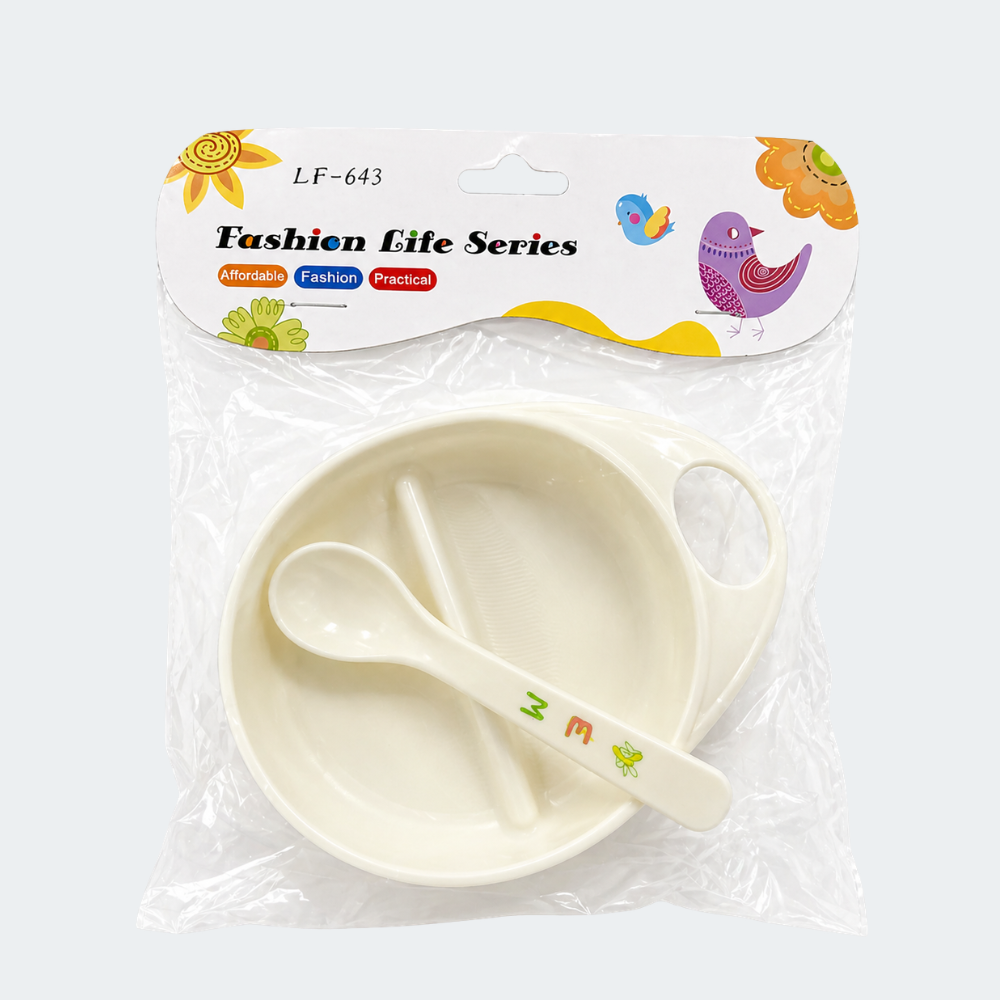 Set Infantil De Plato Con Cuchara