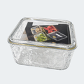 Recipiente De Vidrio Cuadrado Con Tapa