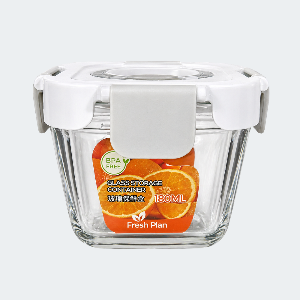 Recipiente Hermético De Vidrio 180Ml