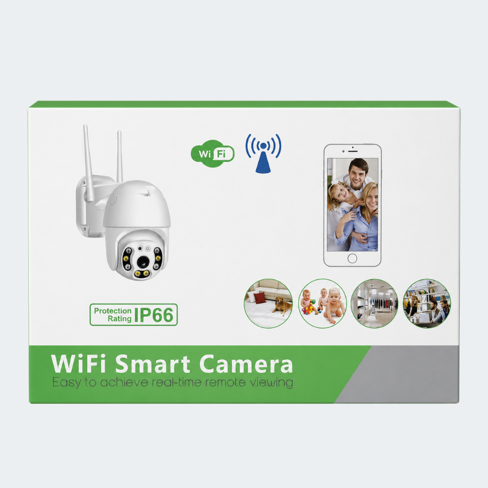 Cámara De Seguridad WiFi IP66 Giratoria Exterior