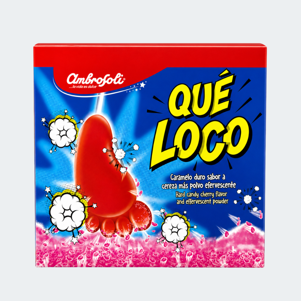 Qué Loco Sabor Cereza con Polvo Efervescente x20