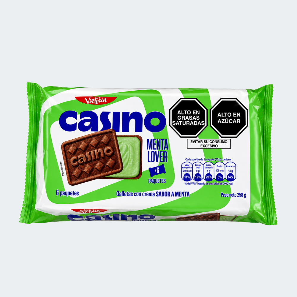 Galletas Casino Sabor Menta x6