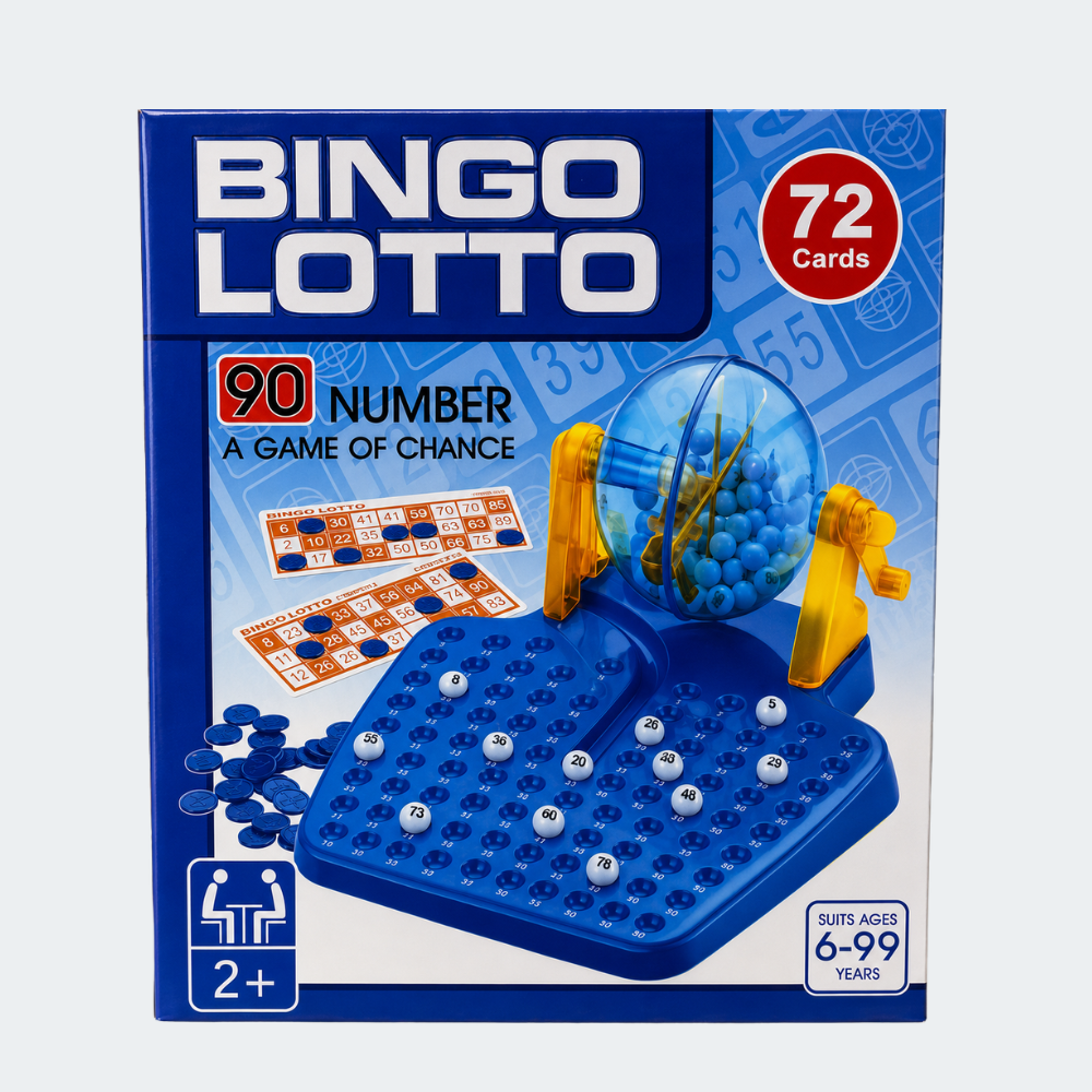 Juego De Bingo Lotto Con 90 Bolas Y 72 Cartones