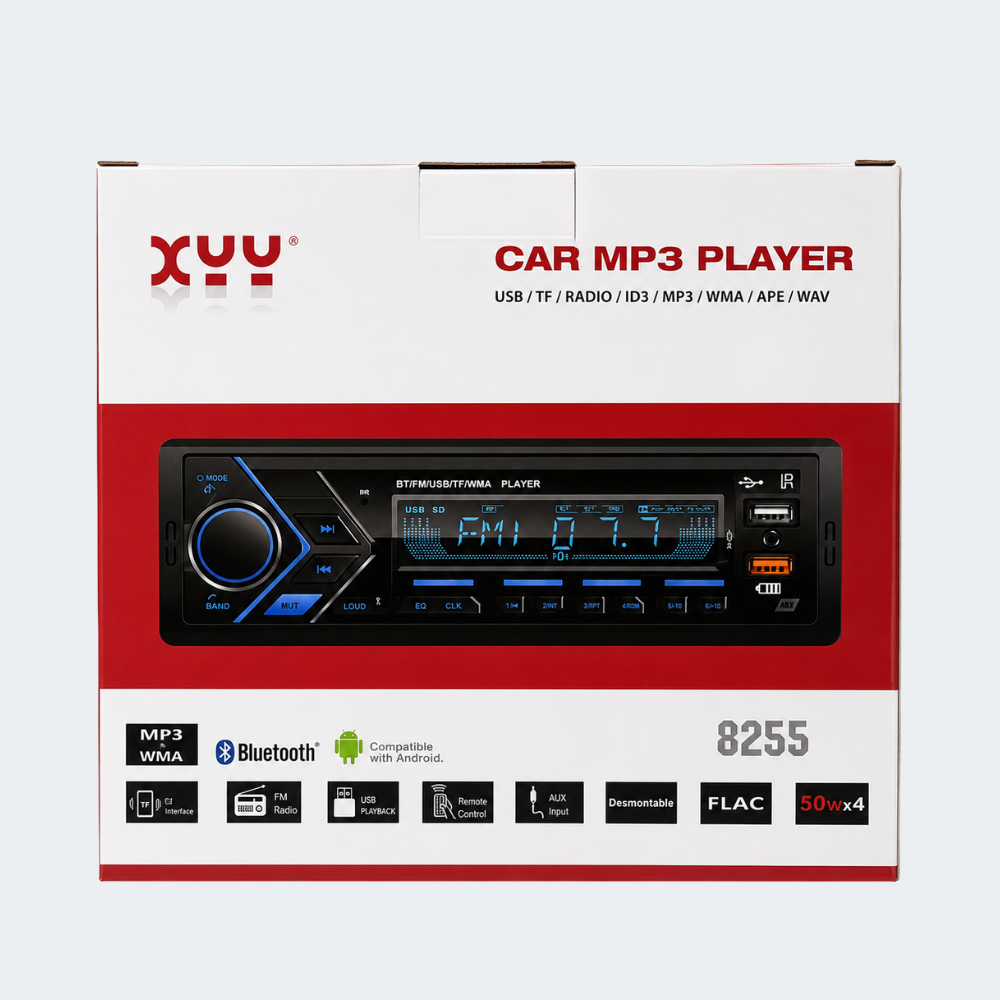 Radio Para Auto Bluetooth USB FM Con Control Remoto