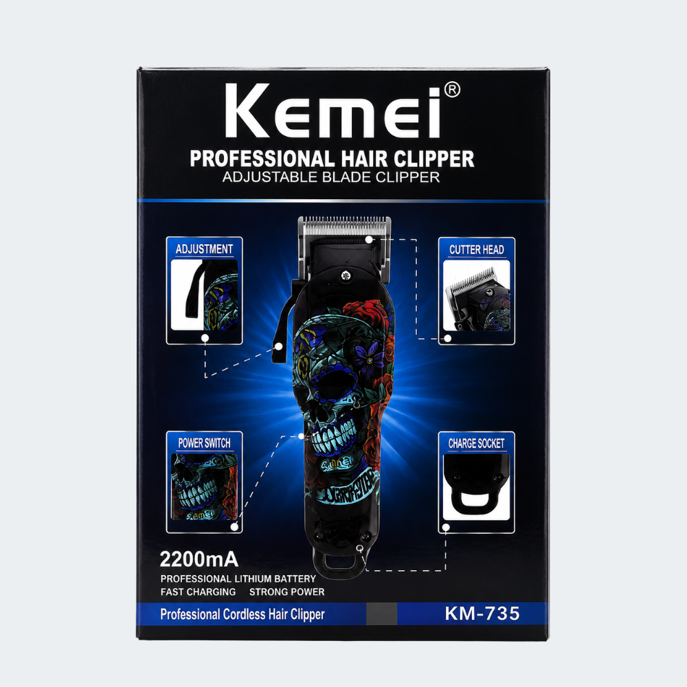Máquina Cortadora De Cabello Kemei Inalámbrica