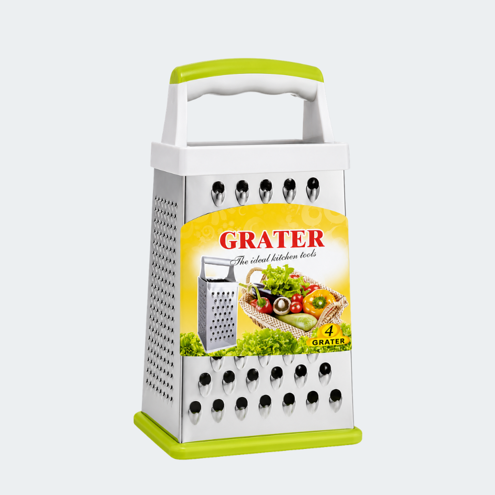 Rallador de Cocina 4 Caras de Acero Inoxidable
