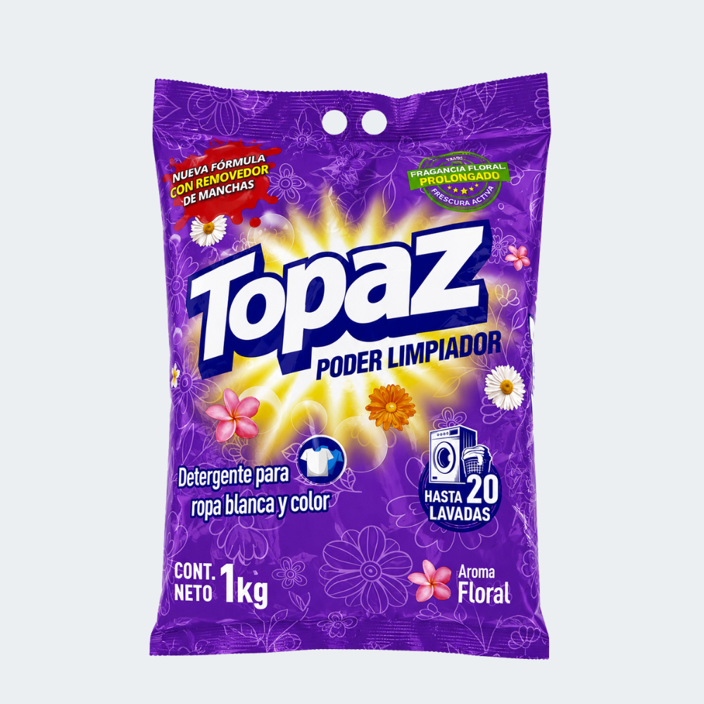 Detergente en Polvo Topaz Aroma Floral 1 kg