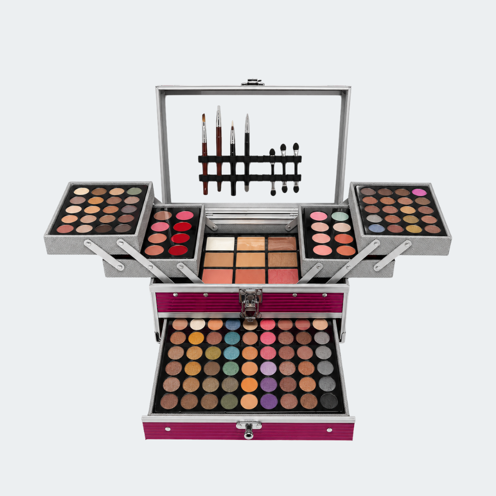 Maletín de Maquillaje Profesional de Aluminio Todo en Uno