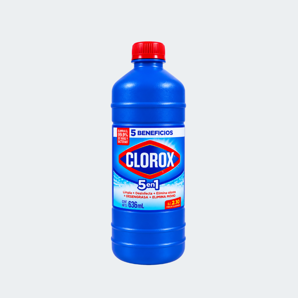 Cloro Clorox 5 en 1 Desinfectante Tradicional 636 ml