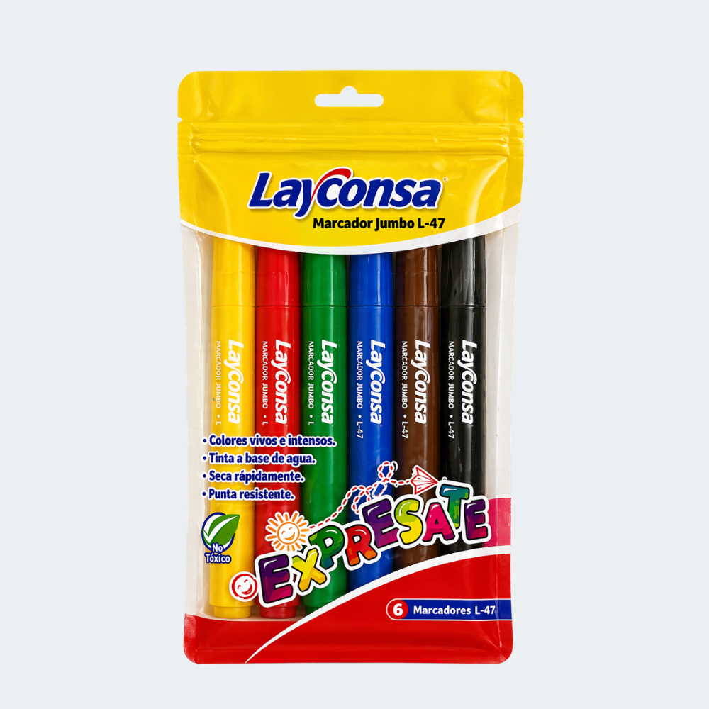 Plumones Jumbo Layconsa x6