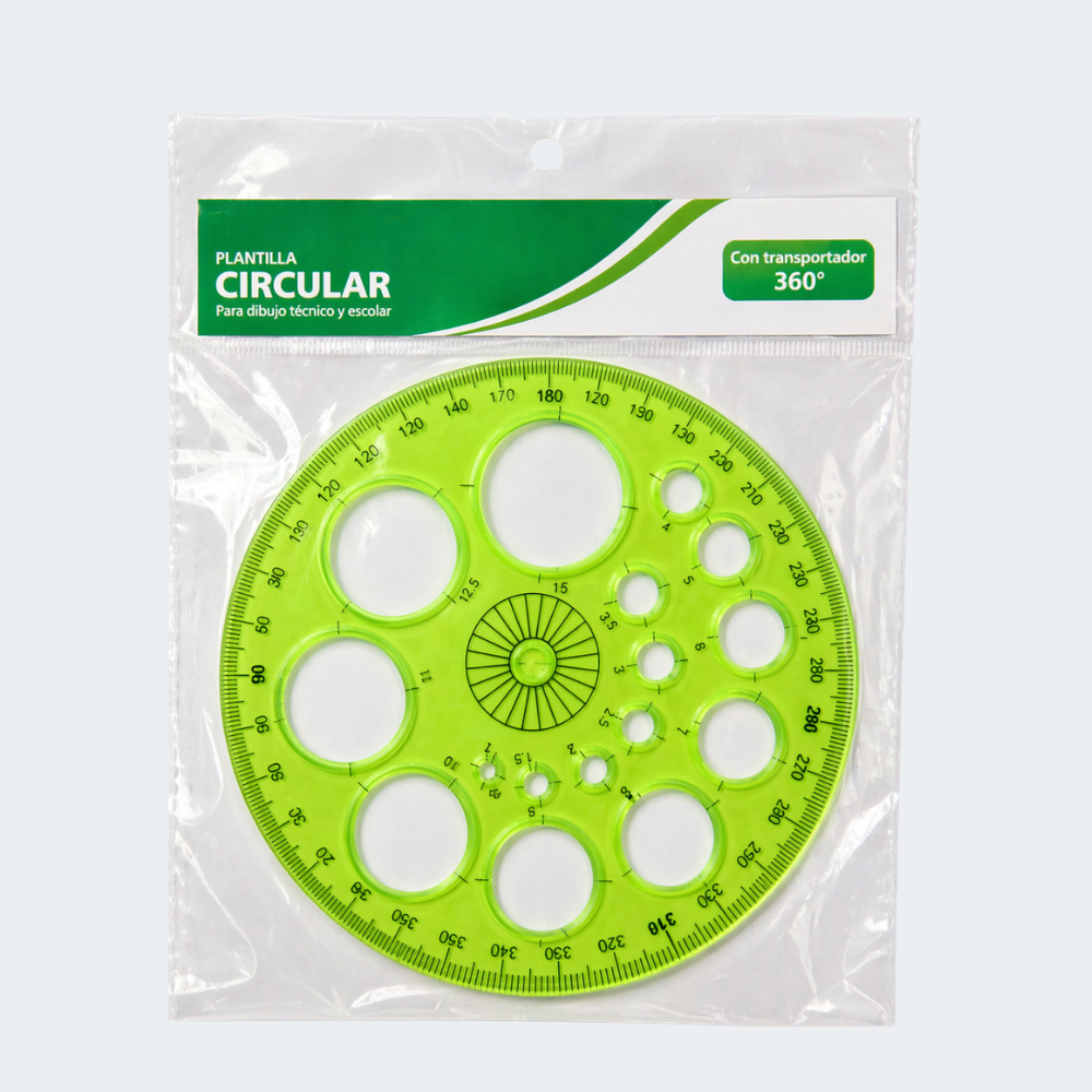 Plantilla Circular Geométrica para Dibujo Técnico