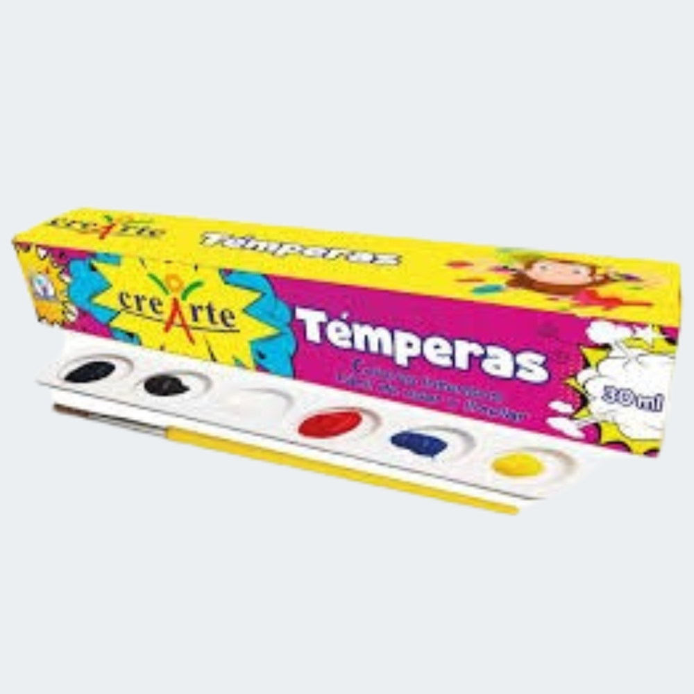 Temperas crearte 7 frascos